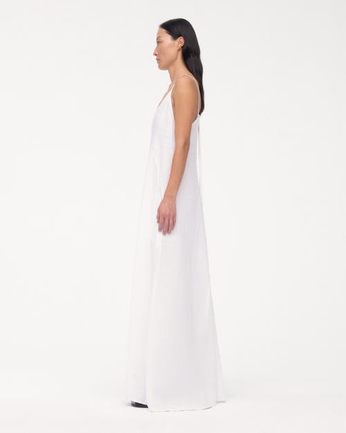 Shop Another Tomorrow Seamed Slip Dress In White