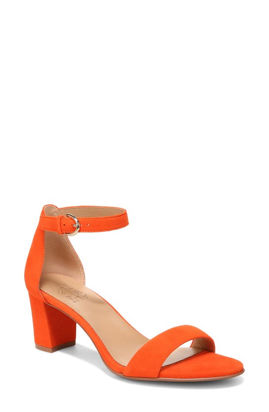Naturalizer Vera Ankle Strap Sandal In Orange Suede