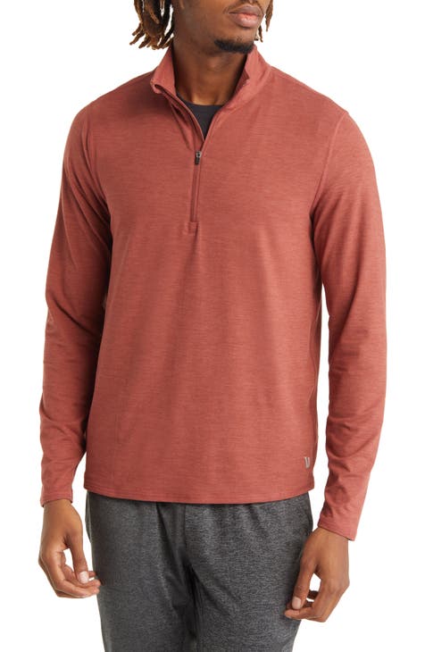 Essentials Men's 100% Cotton Quarter-Zip Sweater, Red, Large :  : Clothing, Shoes & Accessories