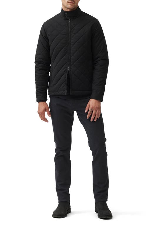 Shop Rodd & Gunn Fenwick Water Repellent Quilted Jacket In Nero