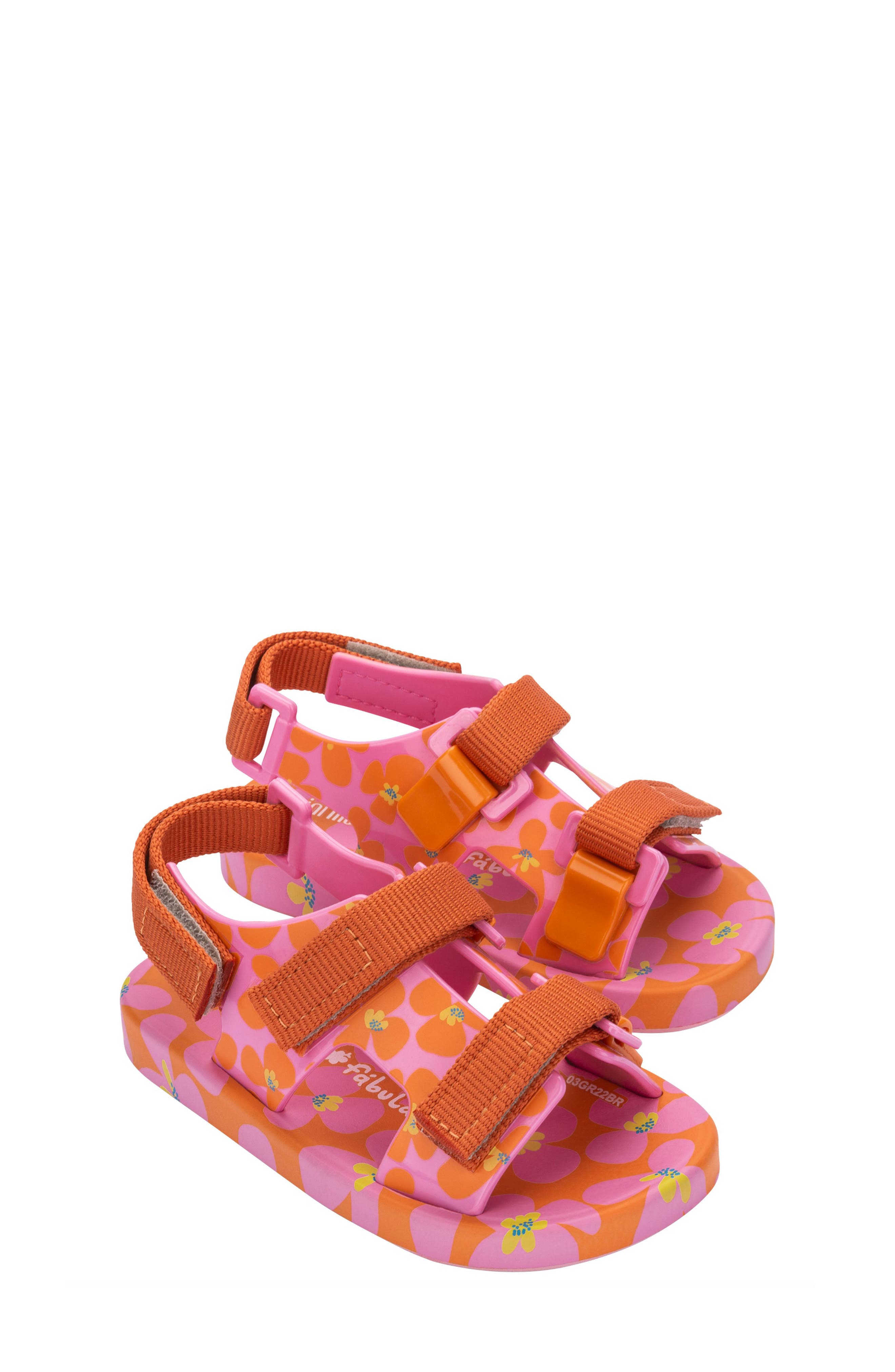 Marine Serre Oriental Towels Birk sandals - Orange