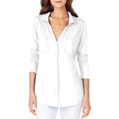 Michael Stars Knit Shirt, Size One Size - White