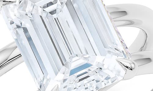 Hautecarat Emerald Cut Double Band Lab Created Diamond Ring In 2.00ctw 18k White Gold