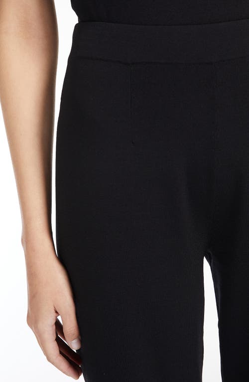 Shop Max Mara Leisure Grembo Crop Knit Pants In Black