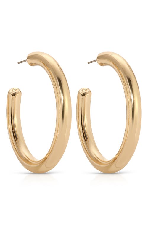 Ettika Large Thick Classic Hoop Earrings In Gold