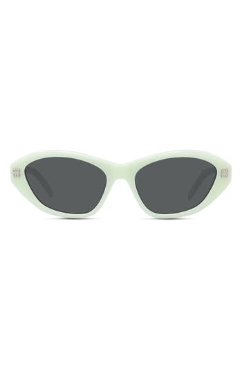 Givenchy Gv Day 55mm Cat Eye Sunglasses In Green