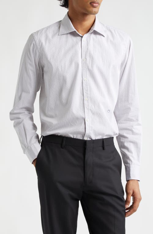 Massimo Alba Genova Stripe Button-Up Shirt in Ebanoq 