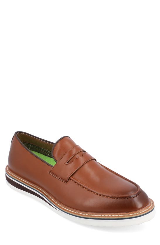 Vance Co. Albert Vegan Leather Penny Loafer In Chestnut