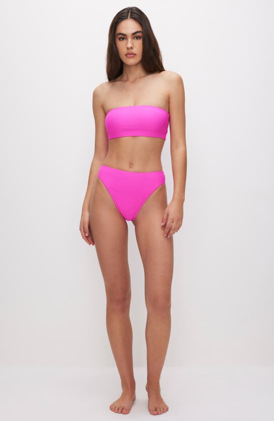 Shop Good American Good Waist Bikini Bottoms In Pink Glow002