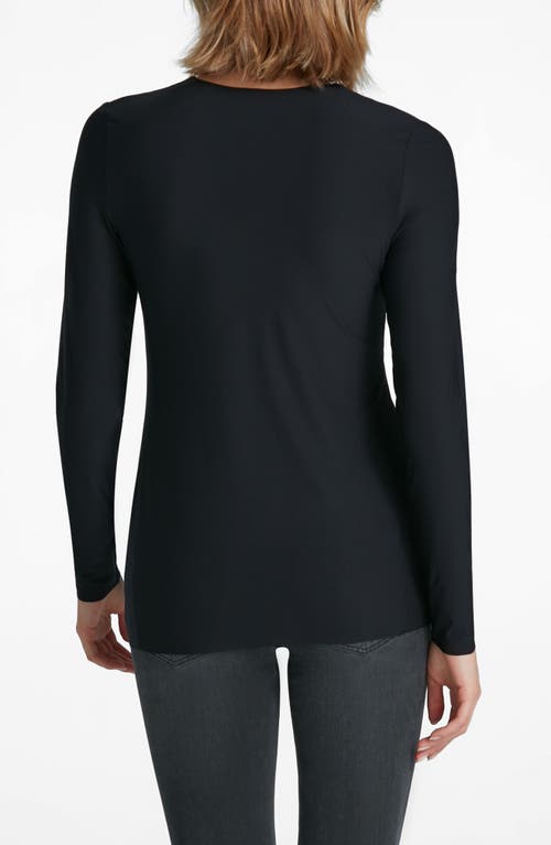 Commando Butter Crewneck Long Sleeve Top In Black