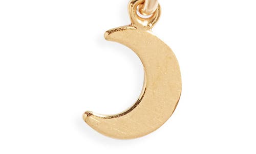 Set & Stones Moon Charm Necklace In Gold