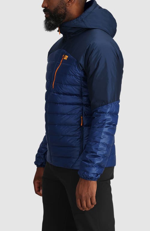 Shop Outdoor Research Helium Water Resistant Hooded 800 Fill Down Jacket In Cenote