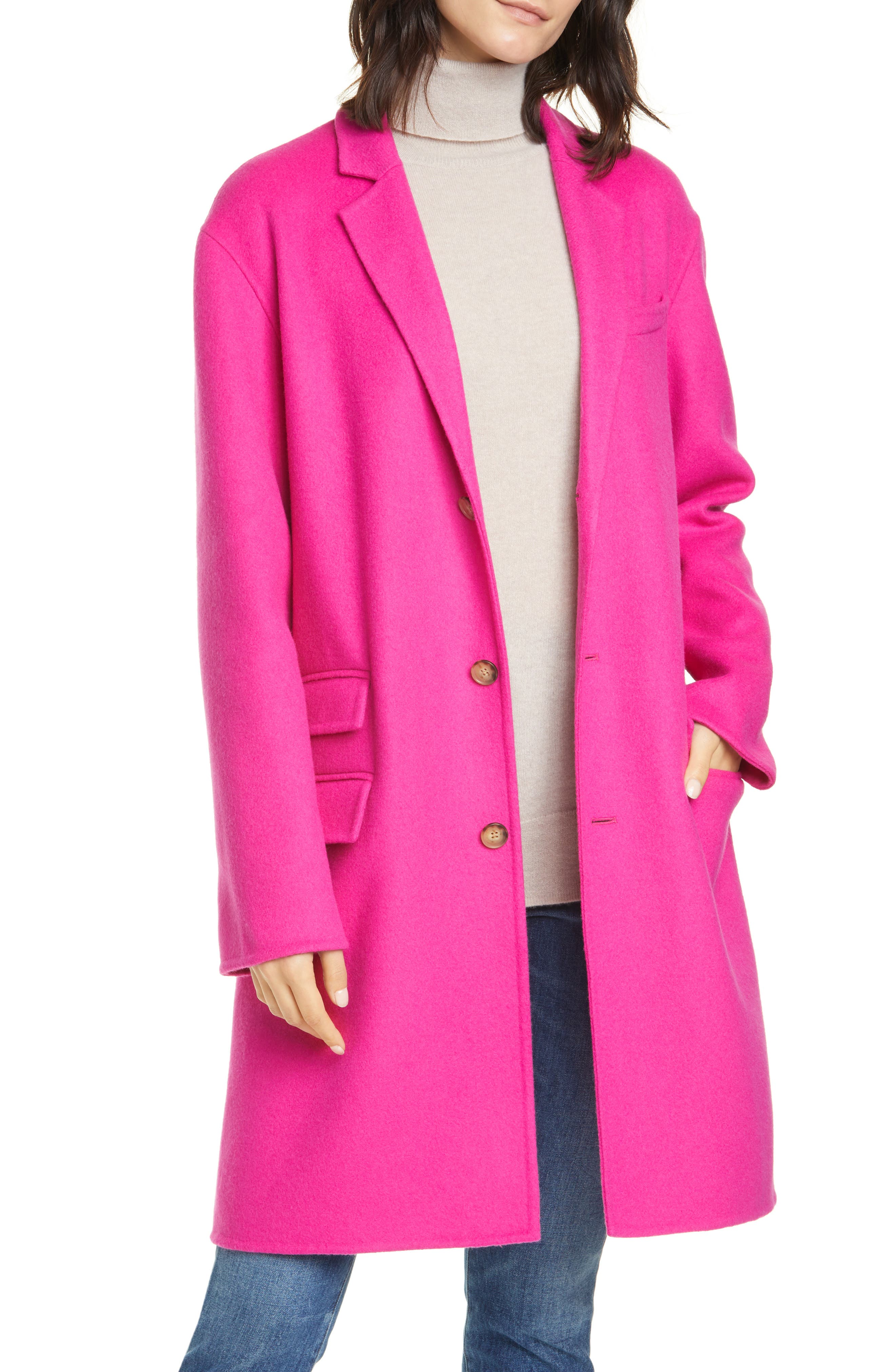 pink polo coat