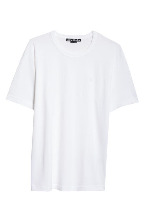 Acne Studios Nash Face Patch T-shirt In Optic White