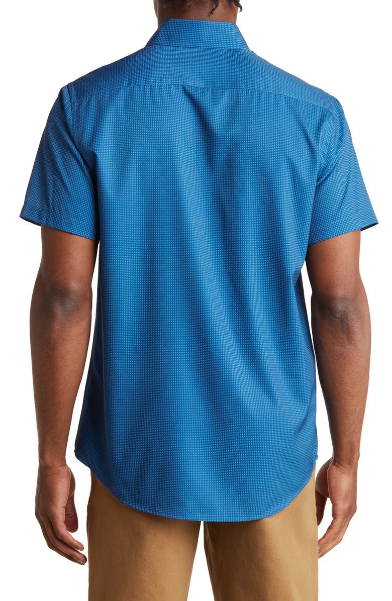 TOM BAINE Slim Fit Performance Short Sleeve Button-Up Shirt | Nordstromrack