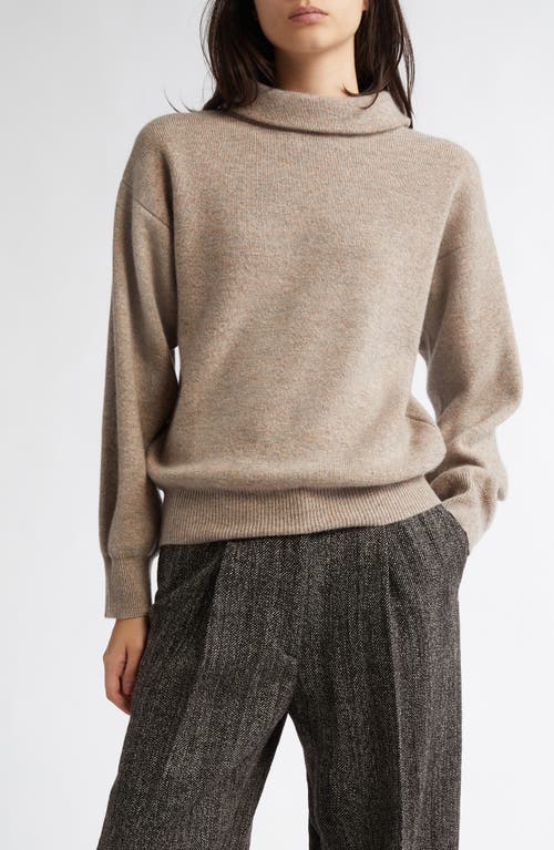 Johnstons Of Elgin Milano Stitch Reversible Cashmere Sweater In Ash