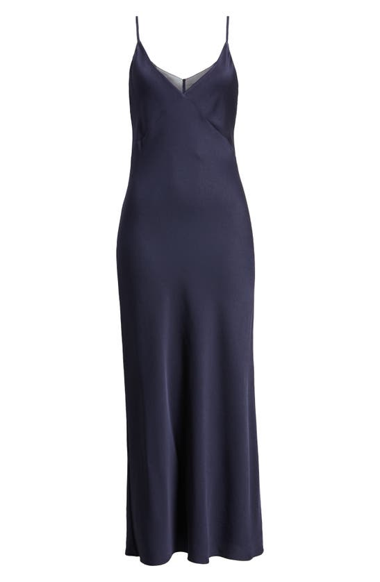 Shop Rue Sophie Reese Empire Waist Maxi Slipdress In Navy