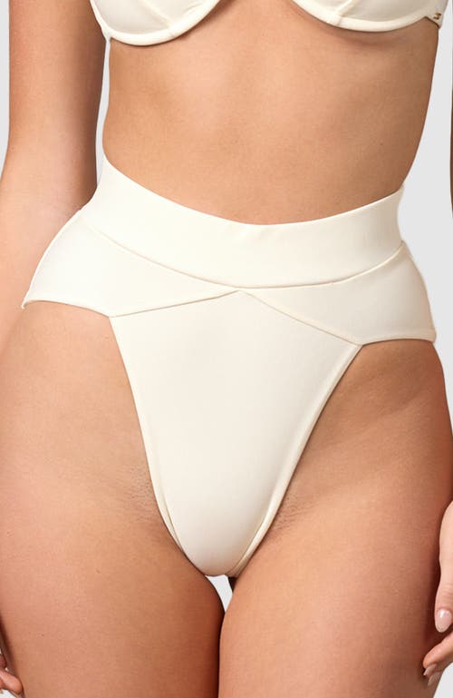 Shop Mbm Swim Aspire Bikini Bottoms In Cream