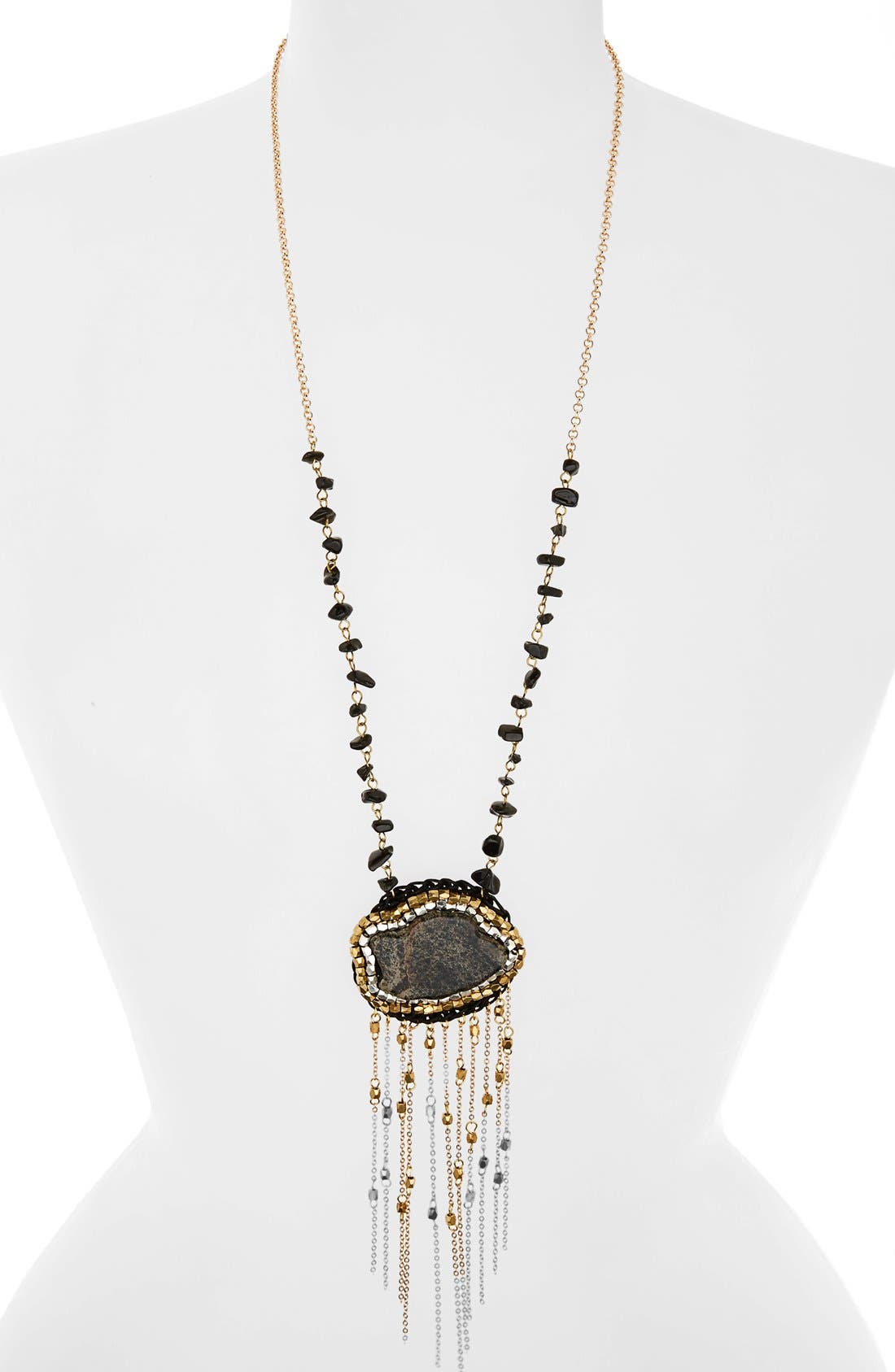 Panacea Stone Fringe Pendant Necklace Nordstrom