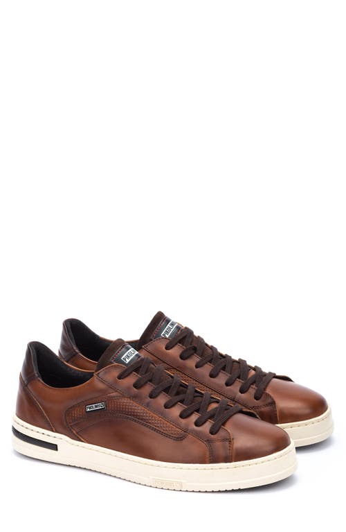 Pikolinos Xativa Basic Punched Sneaker In Cuero