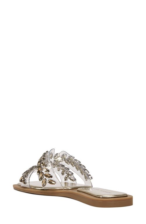Azalea Wang Falken Slide Sandal In Gold