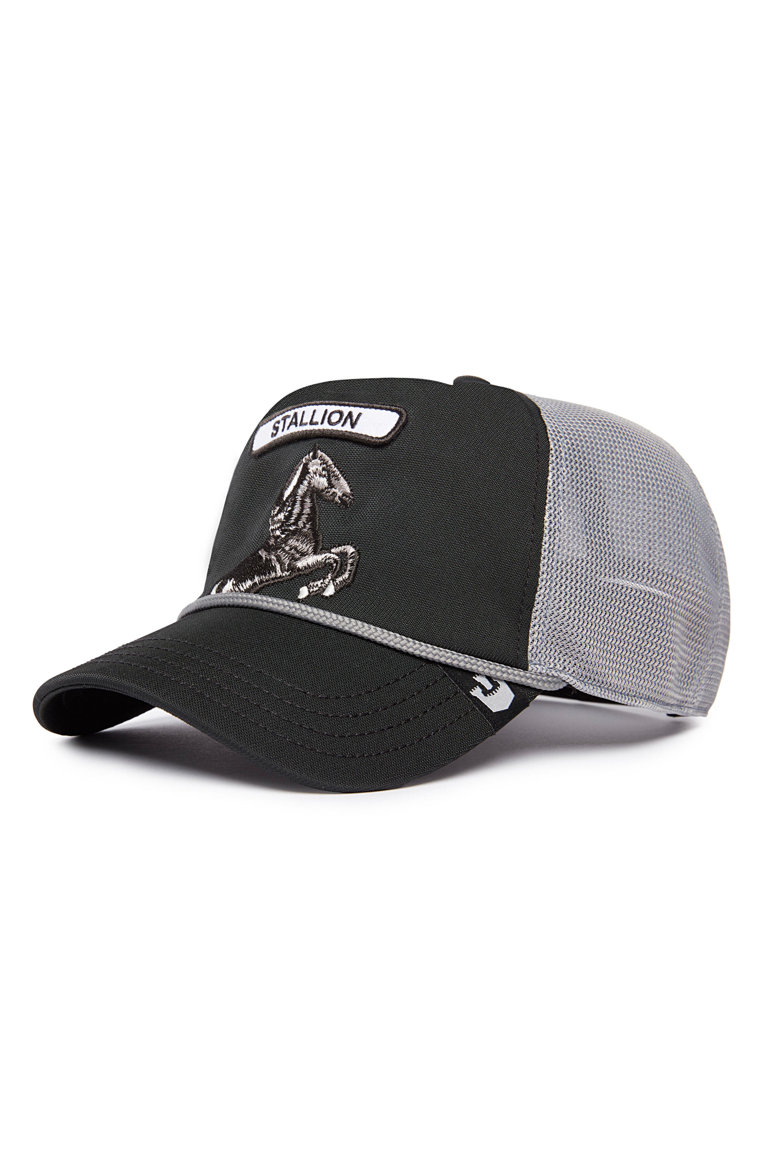 Goorin Bros. Stallion Embroidered Trucker Hat in Black 