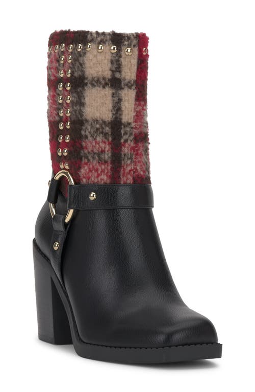 Bernique Platform Bootie in Black/Red/Natural