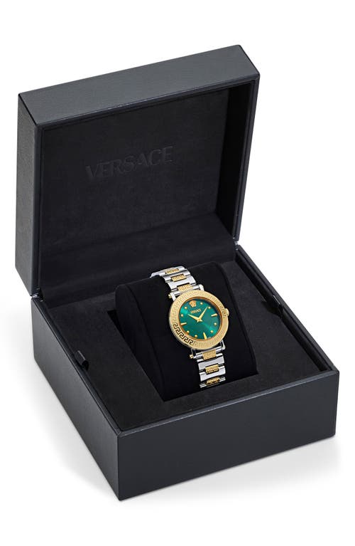 Versace Greca Sphere Bracelet Watch, 35mm In Two Tone