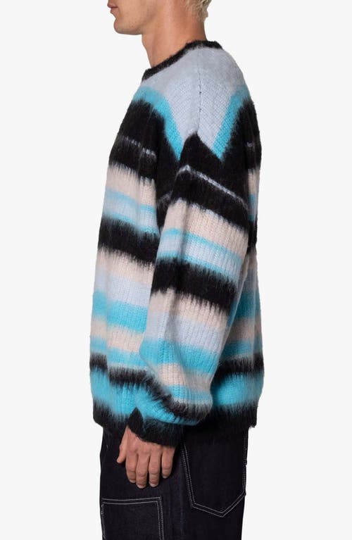 Mnml Blue Water Palette Stripe Oversize Sweater In Blue