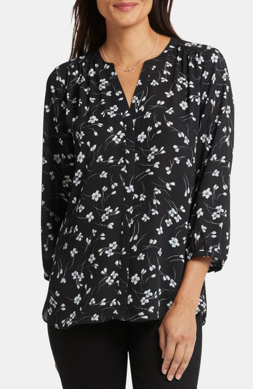 Shop Nydj Pintuck Blouse In Primrose Path