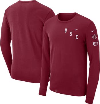 Nike Men s Nike Cardinal USC Trojans Repeat Logo 2 Hit Long Sleeve