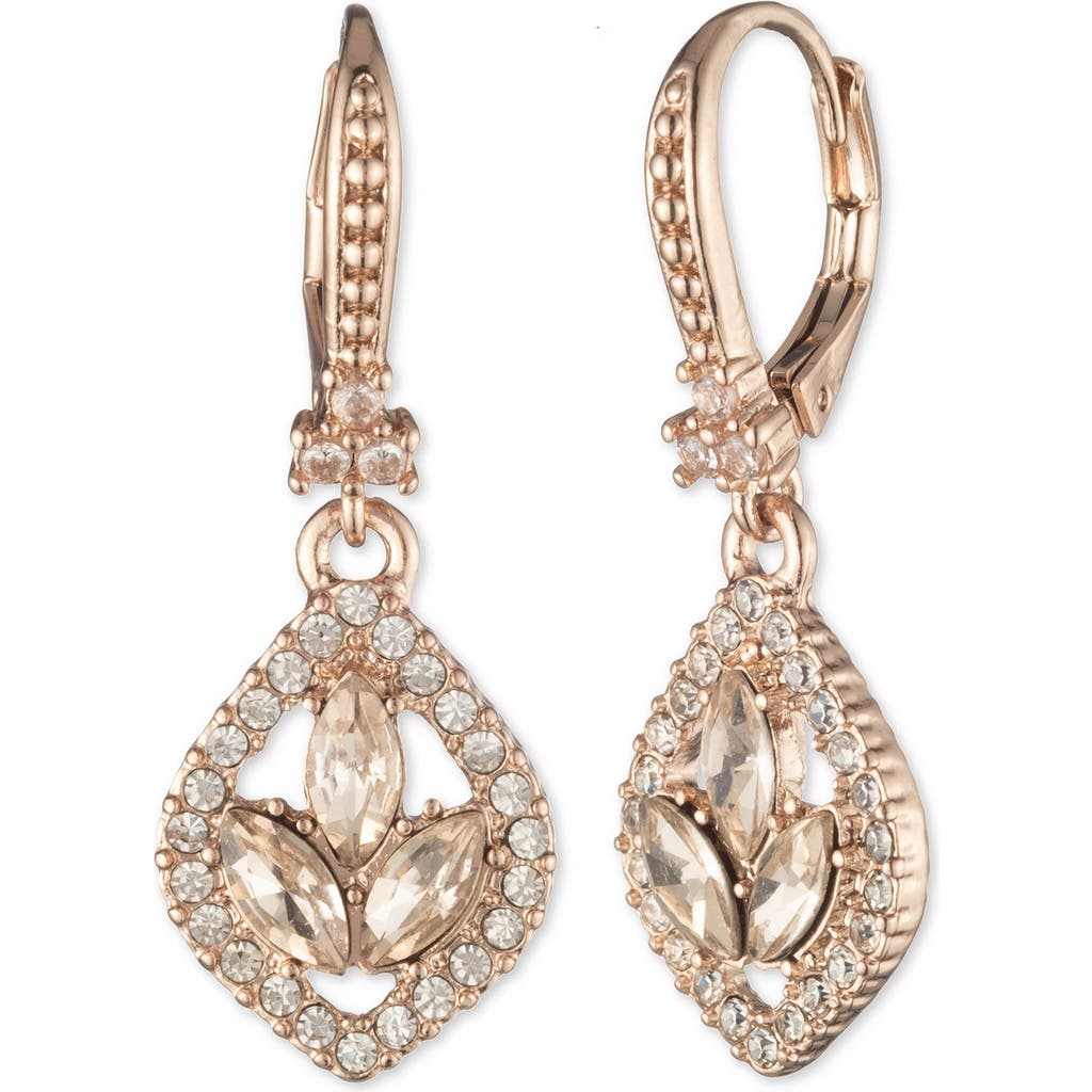 Marchesa Crystal Single Drop Earrings In Gold