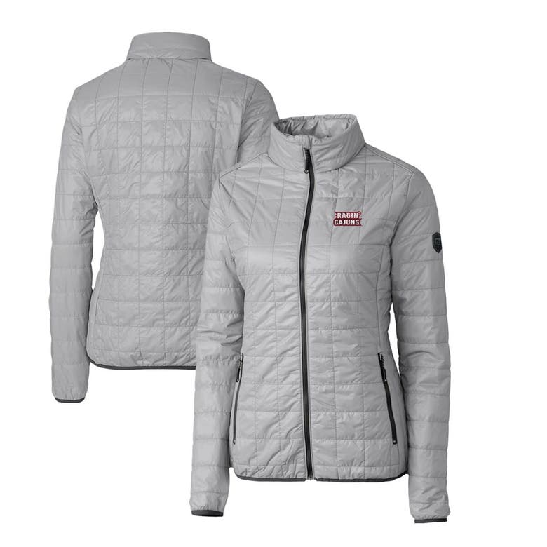 Shop Cutter & Buck Gray Louisiana Ragin' Cajuns Rainier Eco Insulated Puffer Full-zip Jacket