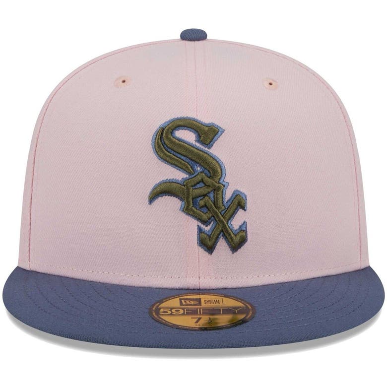 Boston Red Sox New Era Olive Undervisor 59FIFTY Fitted Hat - Pink/Blue