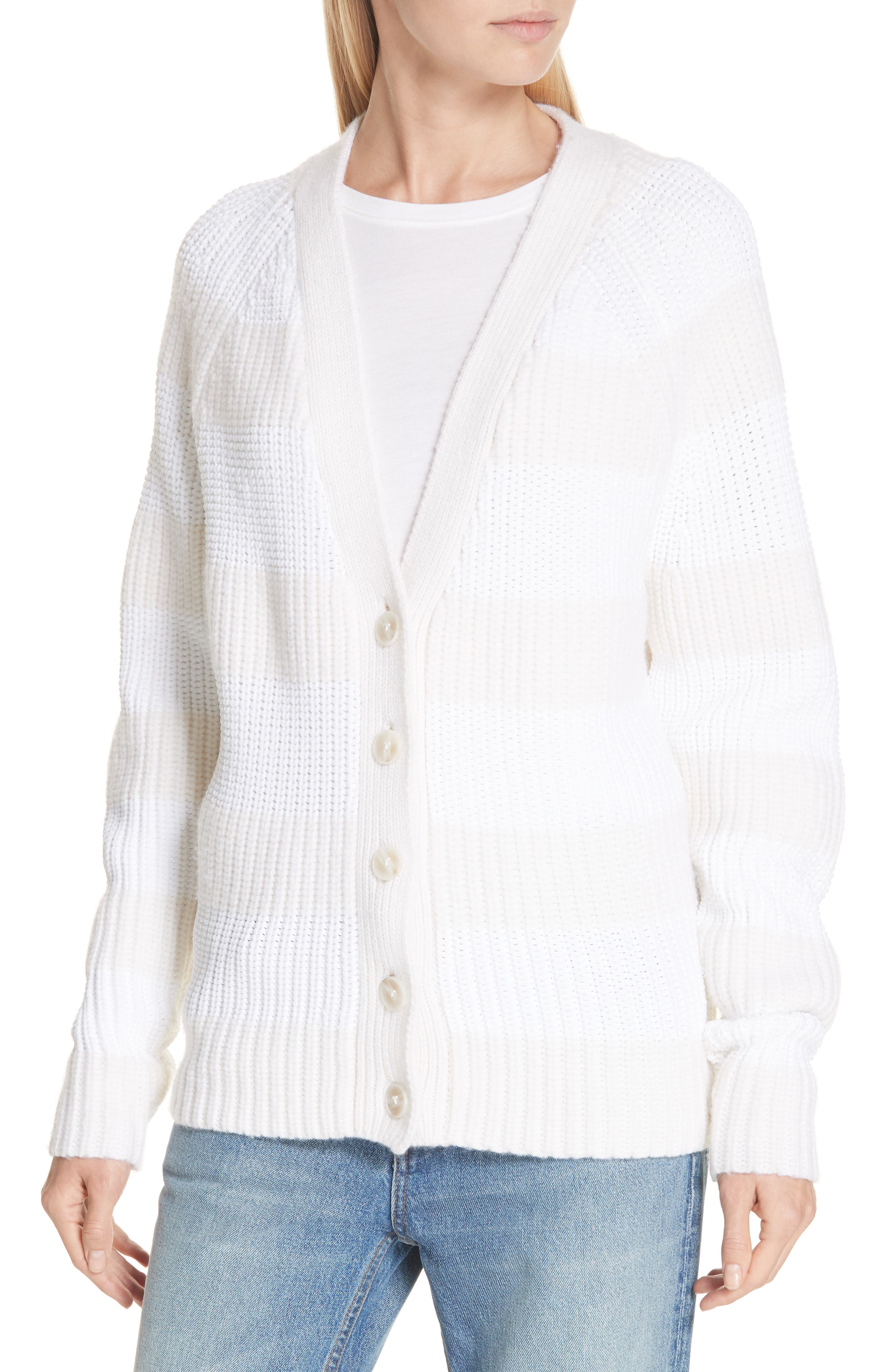 Alexanderwang T Rugby Stripe Wool Blend Cardigan Nordstrom