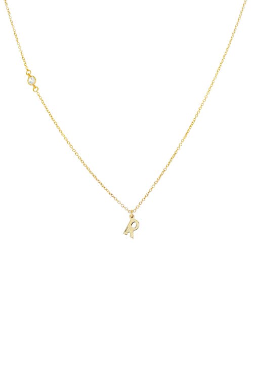 Panacea Initial Pendant Necklace in Gold R at Nordstrom
