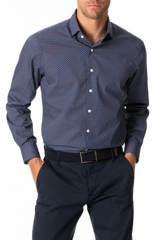 Click to view more detailed imagery on our partner's website Rodd & Gunn Carricktown Floral Medallion Button-up Shirt In Ink