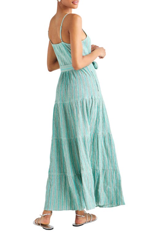 Splendid Laguna Stripe Cotton Blend Maxi Dress In Pacific Stripe