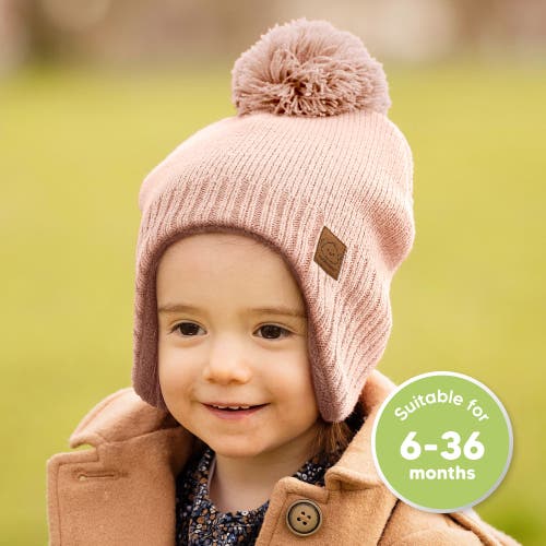 Keababies Muff Knitted Beanie In Blush