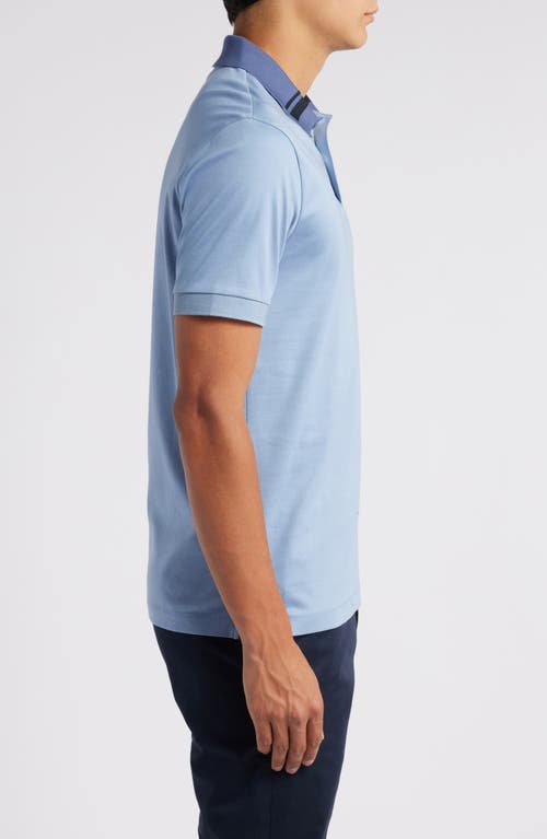 Shop Hugo Boss Boss Phillipson Slim Fit Polo In Open Blue