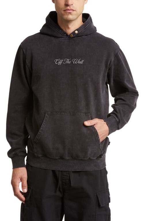 Vans Scripted Double Snap Hoodie in Black at Nordstrom, Size Small