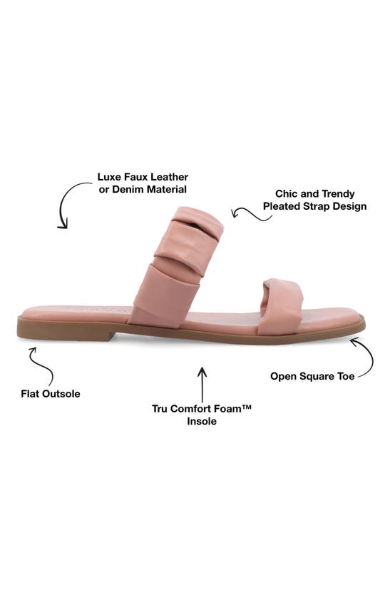 Shop Journee Collection Pegie Flat Slide Sandal In Pink