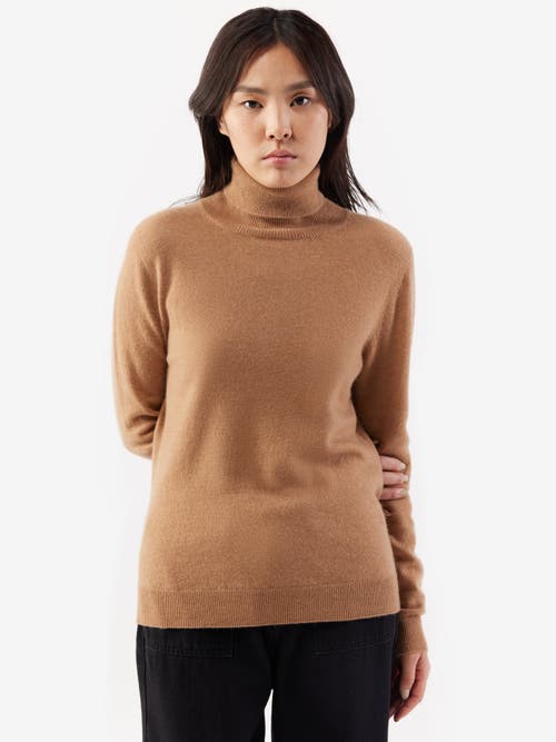 Shop Gobi Cashmere Classic Turtle Neck In Sheepskin