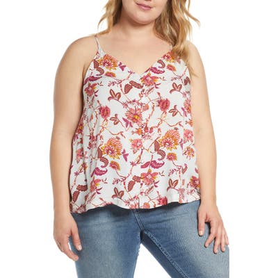 Plus Size Caslon Floral Ruffle Hem Camisole