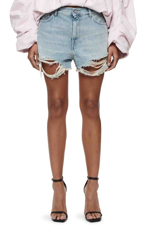 PURPLE BRAND Cutoff Denim Shorts Light Indigo at Nordstrom,