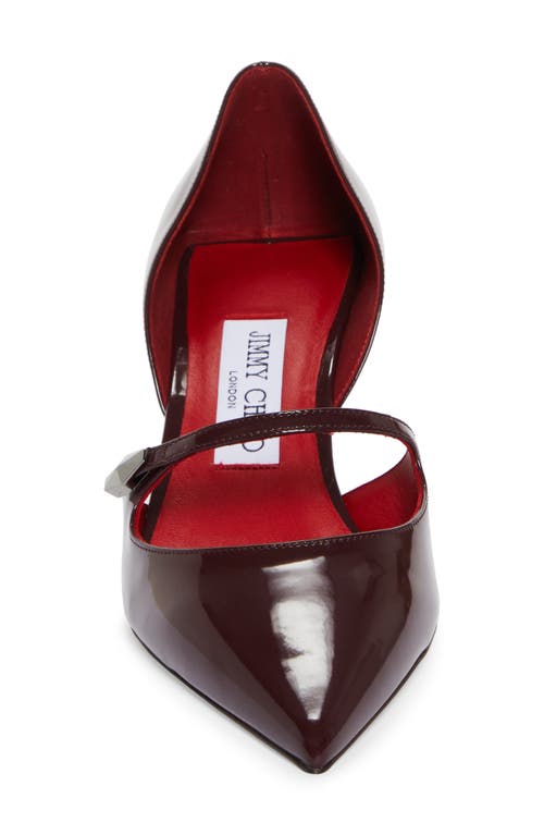 Shop Jimmy Choo Carolyn Pointed Toe D'orsay Pump In Garnet/red