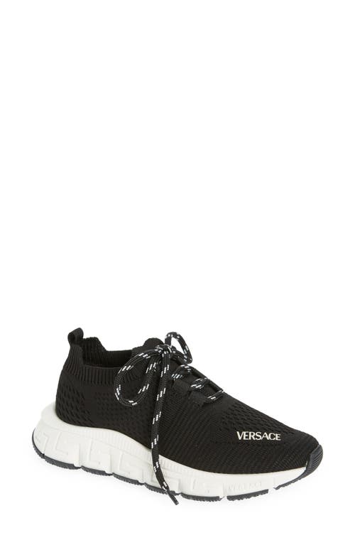 Versace Trigreca Knit Sneaker in Black at Nordstrom, Size 10.5Us