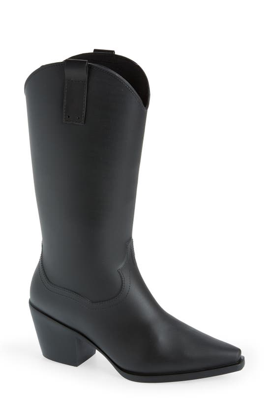 Jeffrey Campbell Thundrstrm Western Rain Boot In Black Matte ModeSens