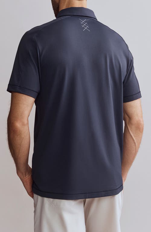 Shop Rhone Momentum Quarter Zip Polo In True Navy