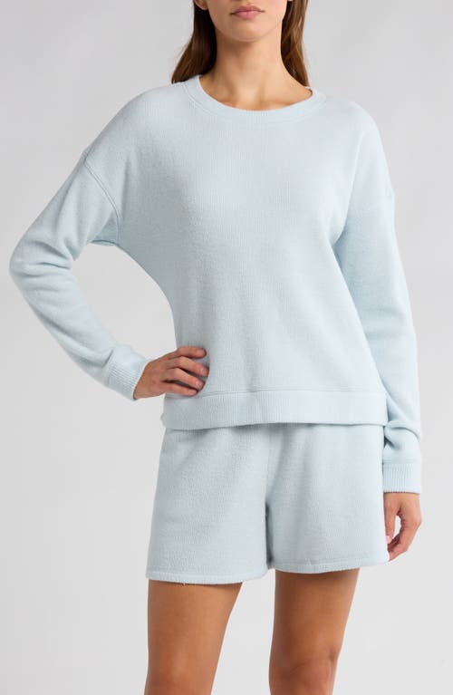 Shop Nordstrom Brushed Rib Knit Pajamas In Blue Drift